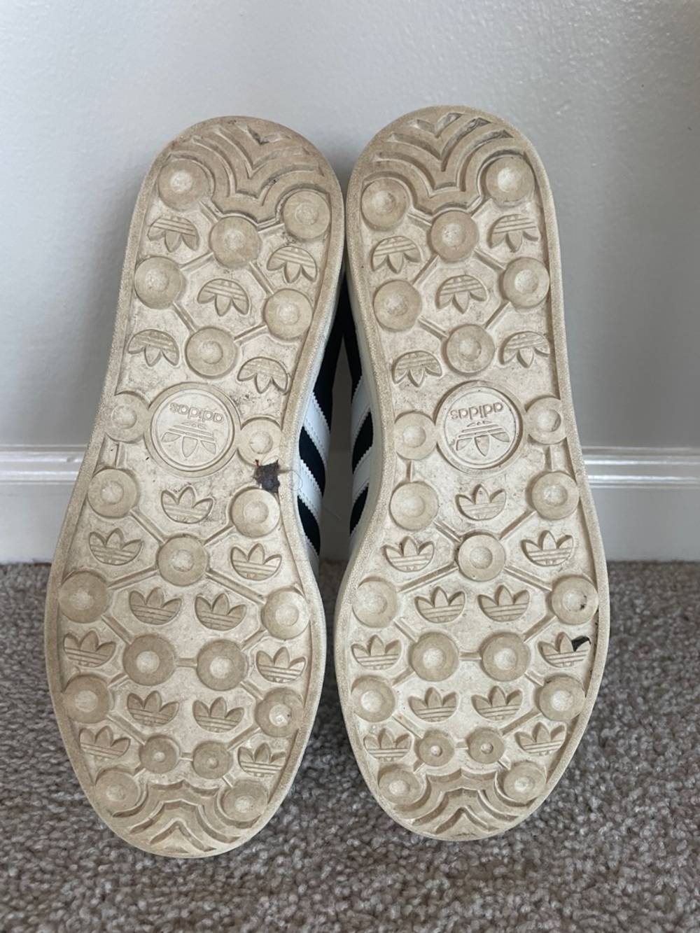 Adidas Black and White Gazelle Triple Stack Suede Platform Sneakers - Picture 6 of 6
